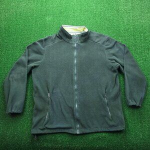 American‎ Rhino Sweatshirt Mens Large Green Full Zip Fleece Long Sleeve Casual